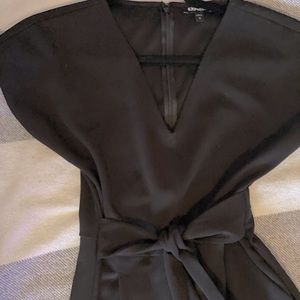Black V-neck Jumpsuit